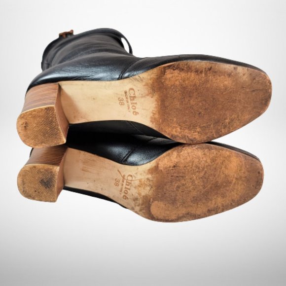 CHLOÉ Prince Paddington Leather Boots - Size:38 - Picture 15 of 16